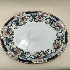Cauldon England Rare Victoria, V835 Antique Hand-painted Oval Serving Platter